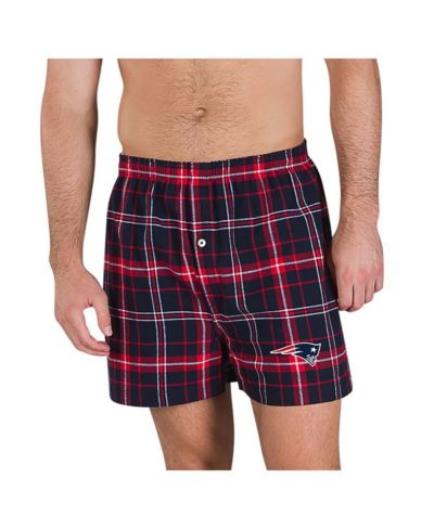 Concepts Sport Men's Navy/Red New England Patriots Ultimate Flannel Boxers