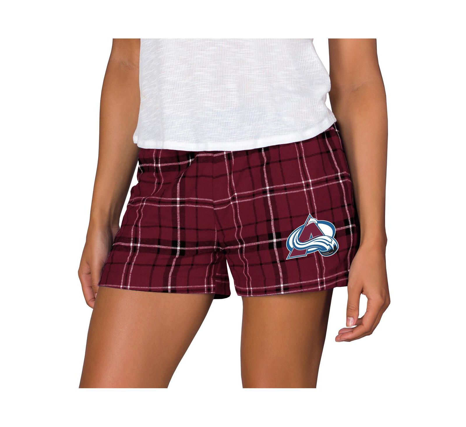 Concepts Sport Women's Burgundy/Black Colorado Avalanche Ultimate Flannel Shorts