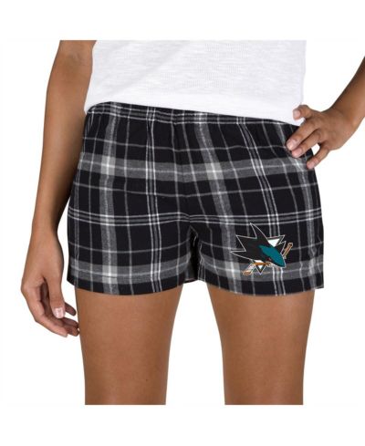 Женские шорты Concepts Sport Women's Black/Gray San Jose Sharks Ultimate Flannel