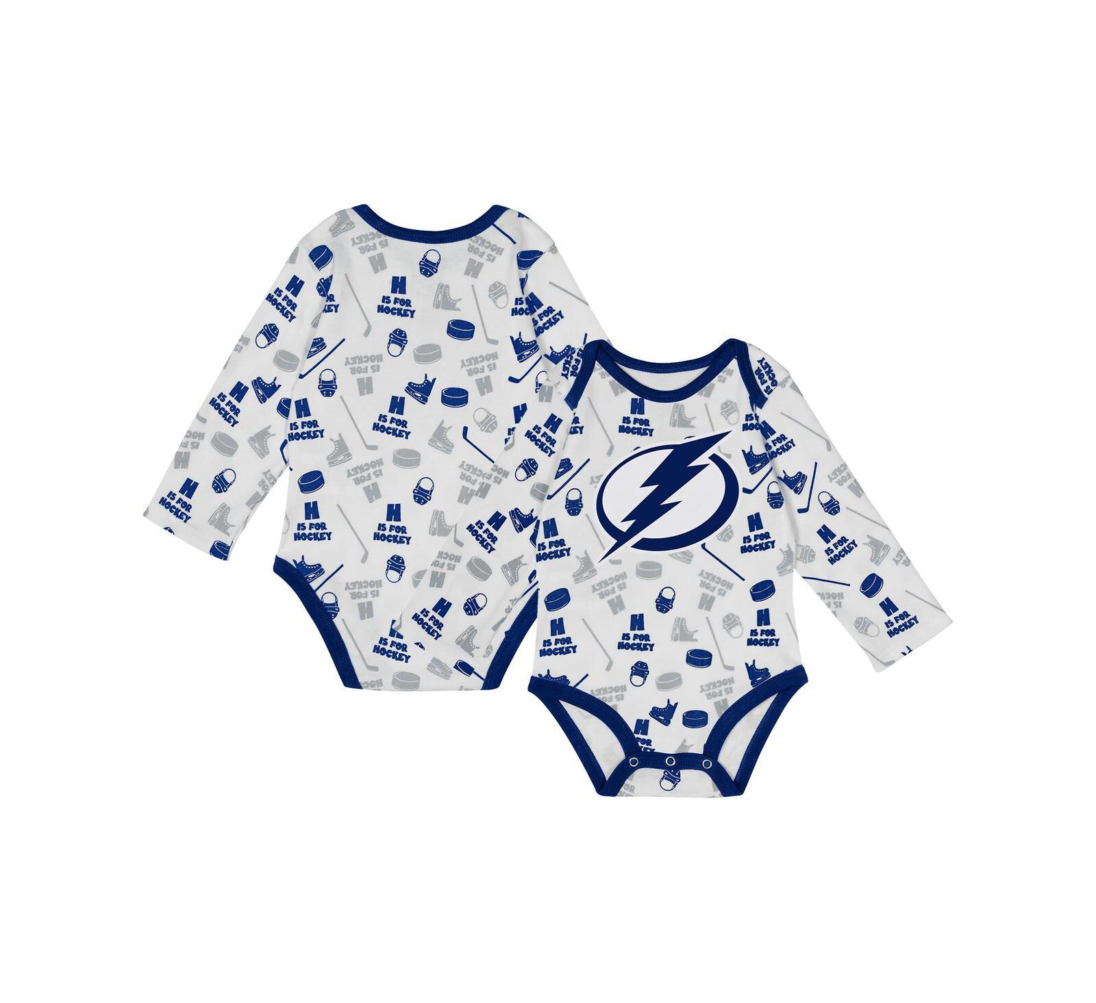 Outerstuff боди с длинным рукавом Tampa Bay Lightning для малышей, белый
