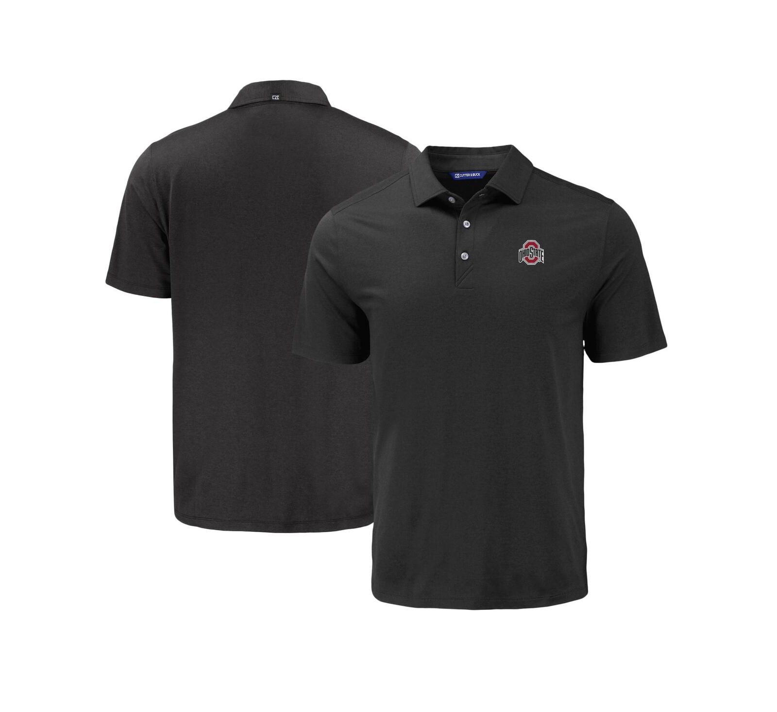 Cutter & Buck Men's Black Ohio State Buckeyes Coastline Epic Comfort Eco Polo Shirt
