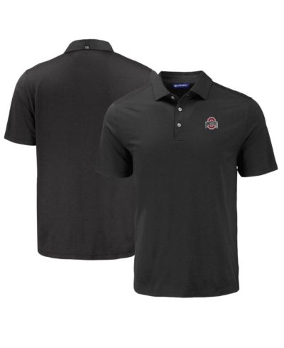 Cutter & Buck Men's Black Ohio State Buckeyes Coastline Epic Comfort Eco Polo Shirt