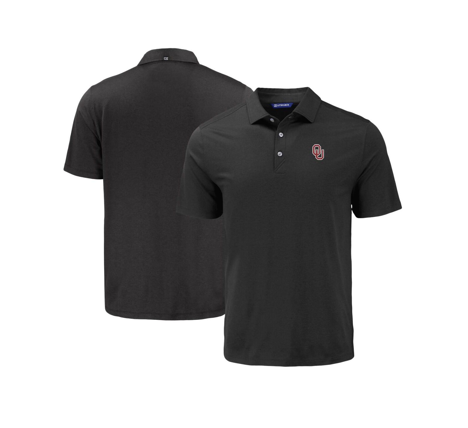 Cutter & Buck Men's Black Oklahoma Sooners Coastline Epic Comfort Eco Polo Shirt