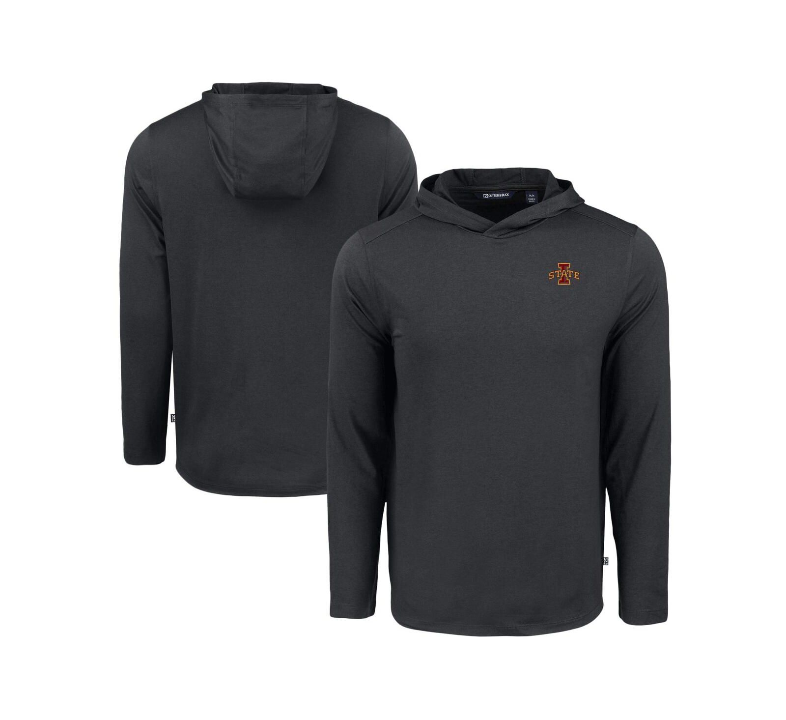 Мужское худи Cutter & Buck Black Iowa State Cyclones Coastline Epic Comfort Eco с длинным рукавом