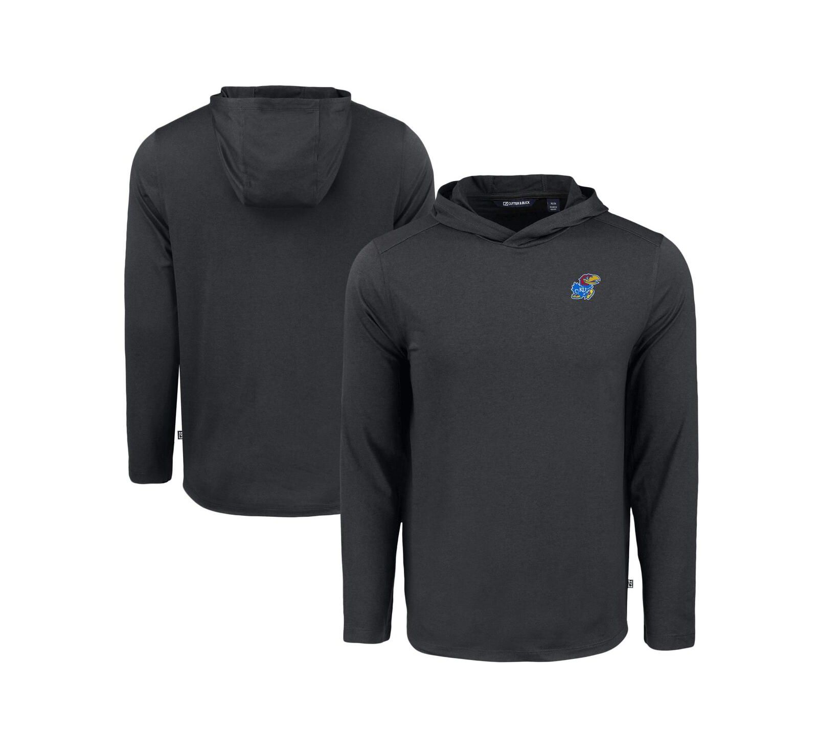 Cutter & Buck Мужское худи Coastline Epic Comfort Eco Long Sleeve Black Kansas Jayhawks