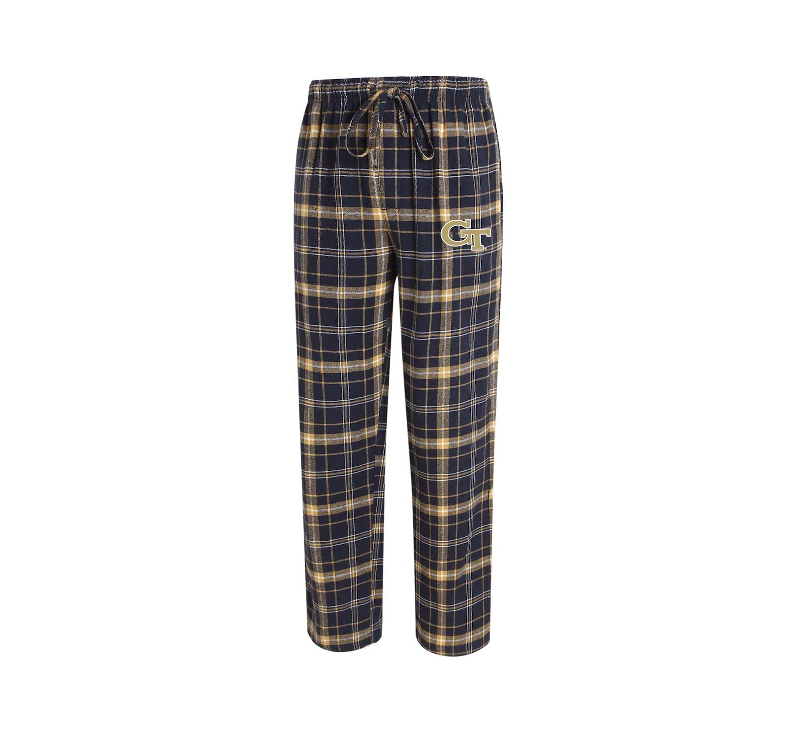 Concepts Sport Men's Navy/Gold GA Tech Yellow Jackets Ultimate Flannel Pants