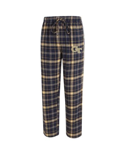 Concepts Sport Men's Navy/Gold GA Tech Yellow Jackets Ultimate Flannel Pants