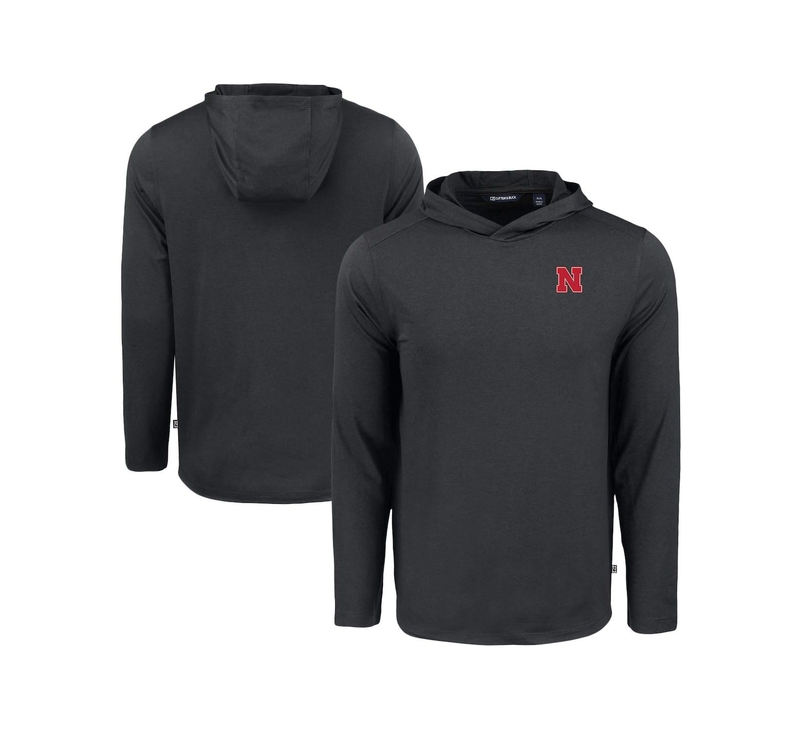 Мужское черное худи Cutter & Buck Nebraska Huskers Coastline Epic Comfort Eco с длинным рукавом