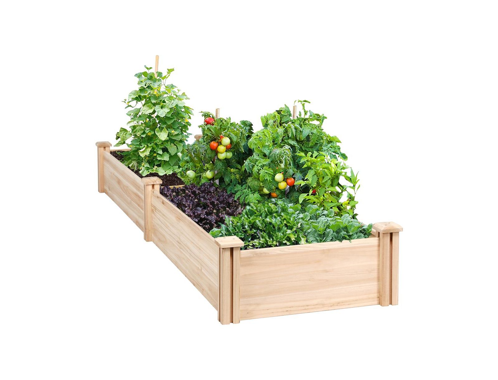 Yaheetech Wooden Raised Garden Bed Divisible Planter Box Wood