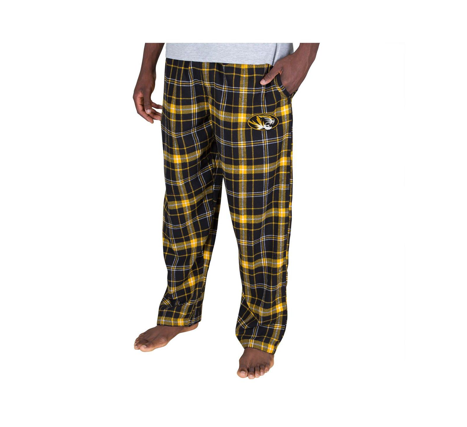 Concepts Sport Men's Black/Gold Missouri Tigers Ultimate Flannel Pants