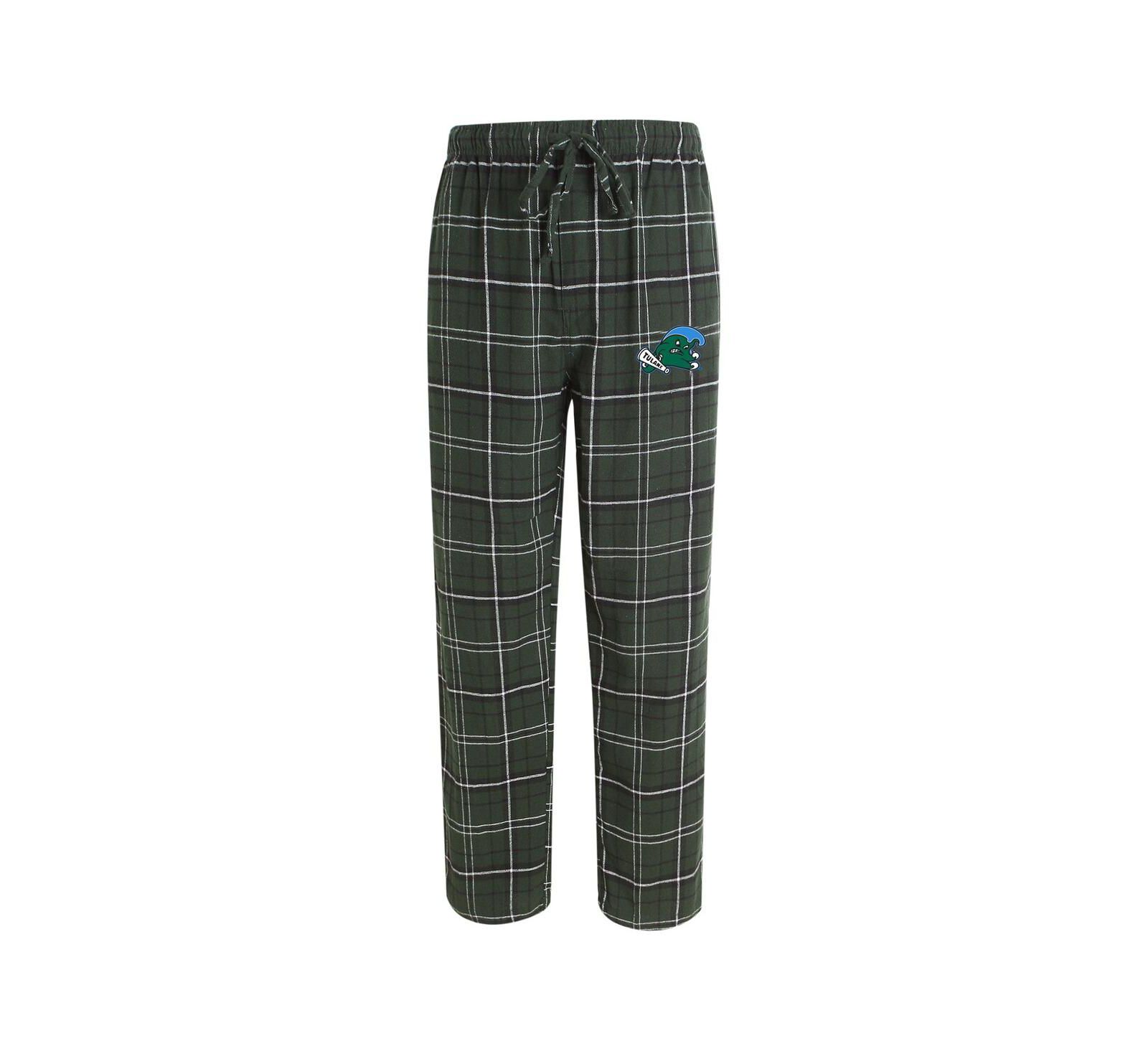 Concepts Sport Men's Hunter Green/Black Tulane Green Wave Ultimate Flannel Pants