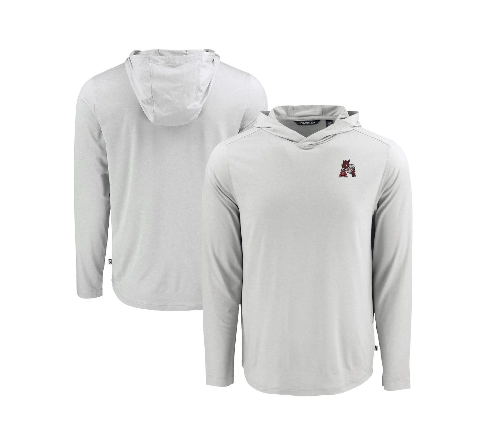 Мужское худи Cutter & Buck Coastline Epic Comfort Eco с длинным рукавом, серое, Arkansas Razorbacks