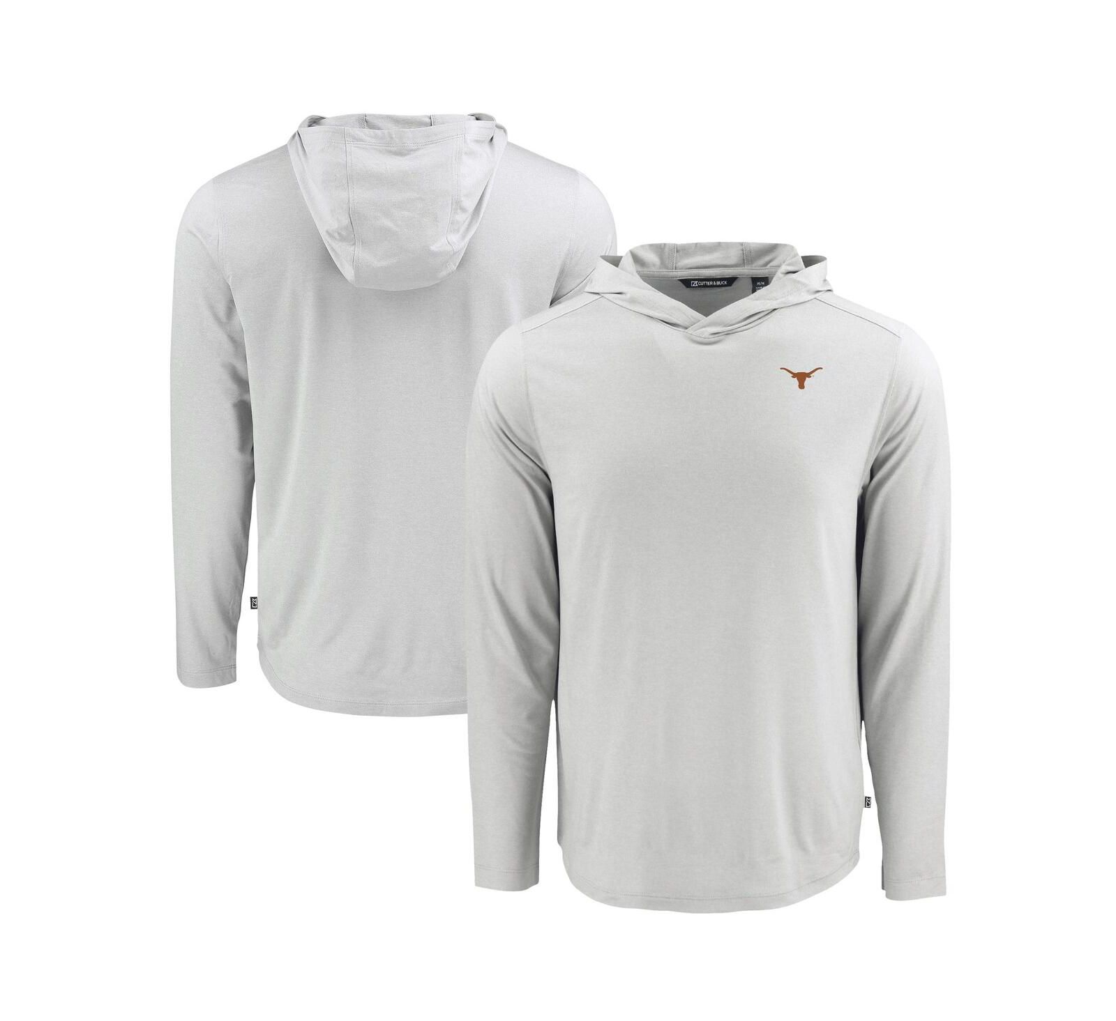 Cutter & Buck Men's Gray Texas Longhorns Coastline Epic Comfort Eco Long Sleeve Hoodie