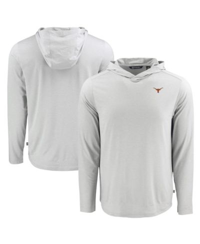 Cutter & Buck Men's Gray Texas Longhorns Coastline Epic Comfort Eco Long Sleeve Hoodie