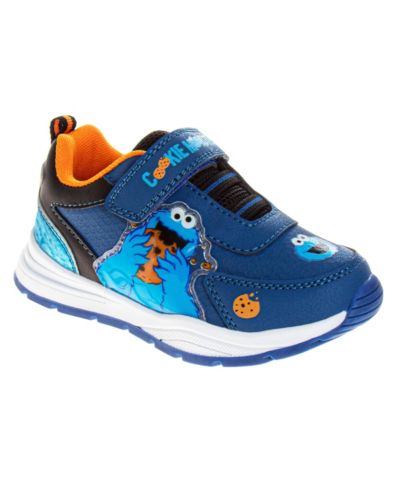 Sesame Street Toddler Cookie Monster Light Up Hook & Loop Fashion Sneaker