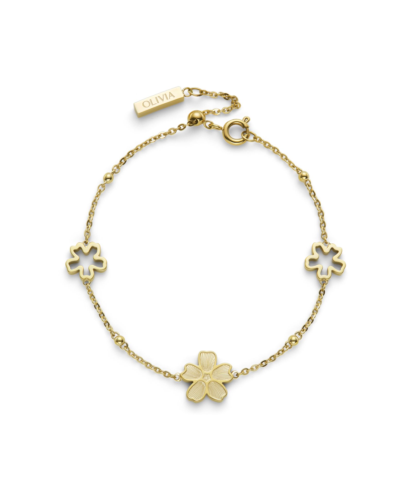 Olivia Burton Женский Forget Me Not Gold Tone Stainless Steel Bracelet