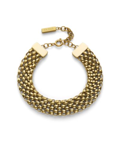 Olivia Burton Women's Chequerboard Link Gold Tone Stainless Steel Bracelet