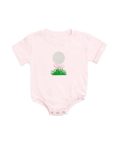 Sweet Wink Baby Girls Golf Tee Bow Patch Short Sleeve Romper
