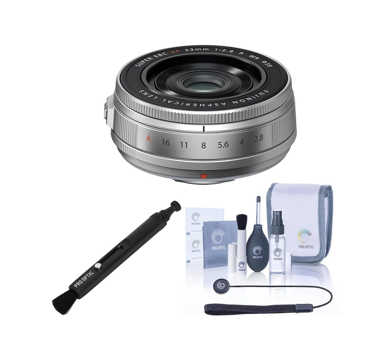 Fujifilm XF R WR Lens, Bundle with Complete Optics Care and Cleaning Kit, Lens Cleaner and Lens Cap Tether