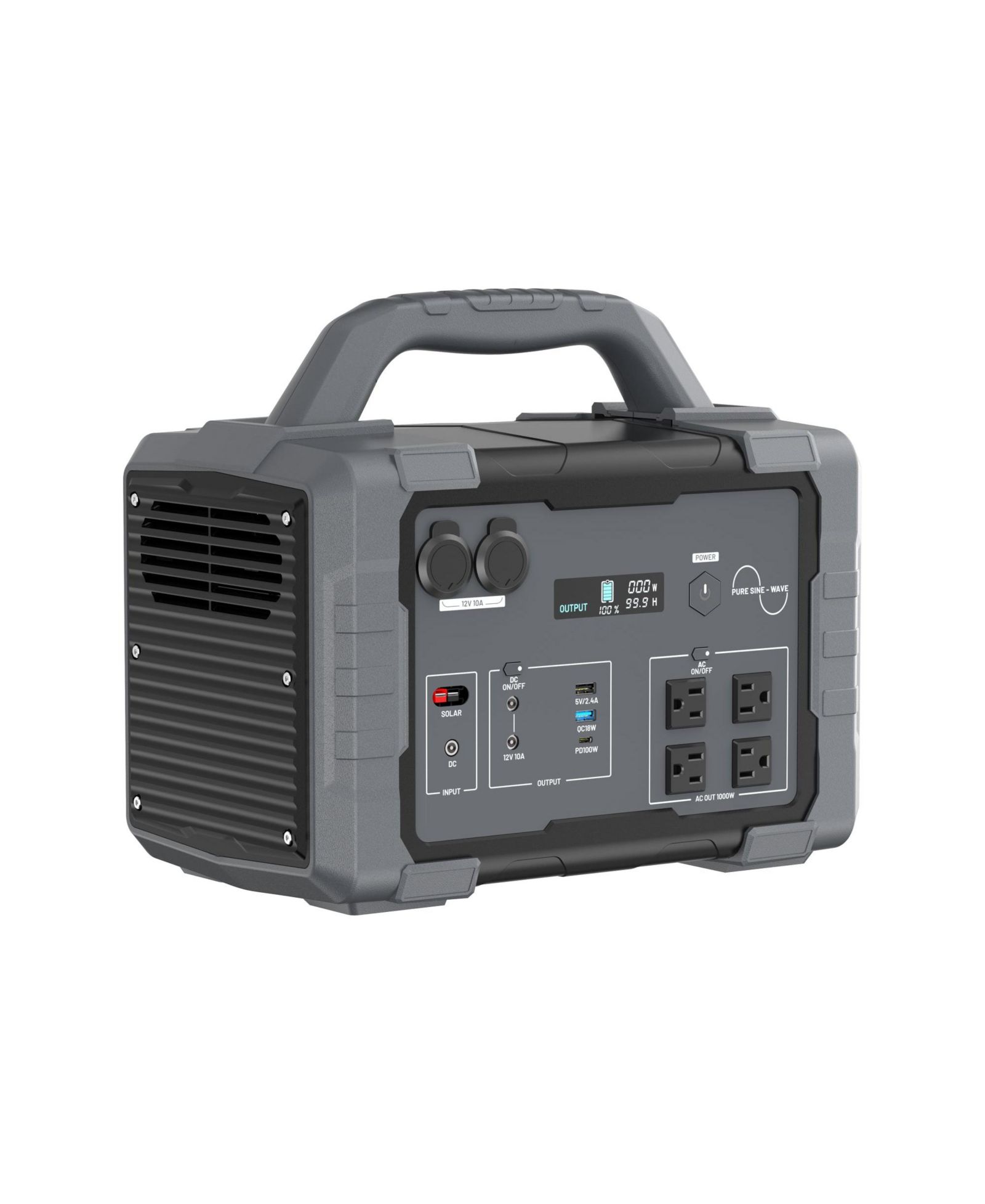 Портативная электростанция Mondawe 1024Wh-1000W с солнечной панелью