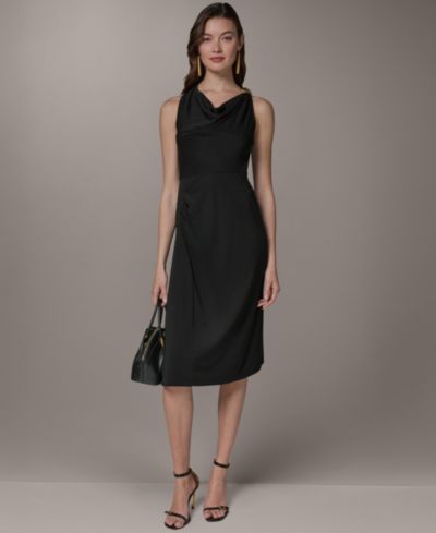 Женское платье-миди Donna Karan New York с воротником-бюстье и без рукавов