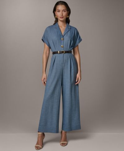 Женский комбинезон Donna Karan New York с воротником и V-образным вырезом