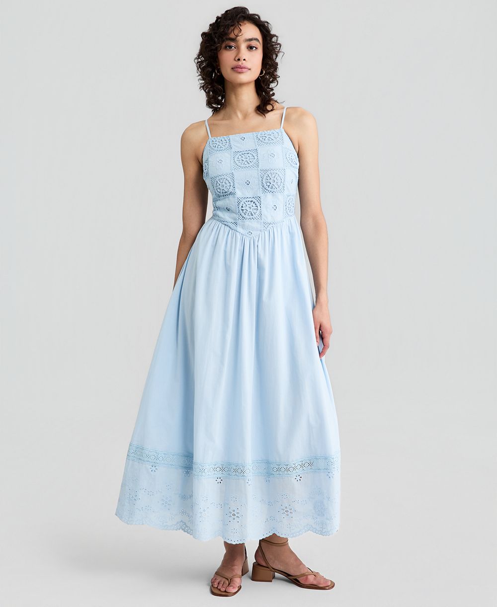 And Now This Women's Cotton Patchwork Top Maxi Dress, Macy's Exclusive