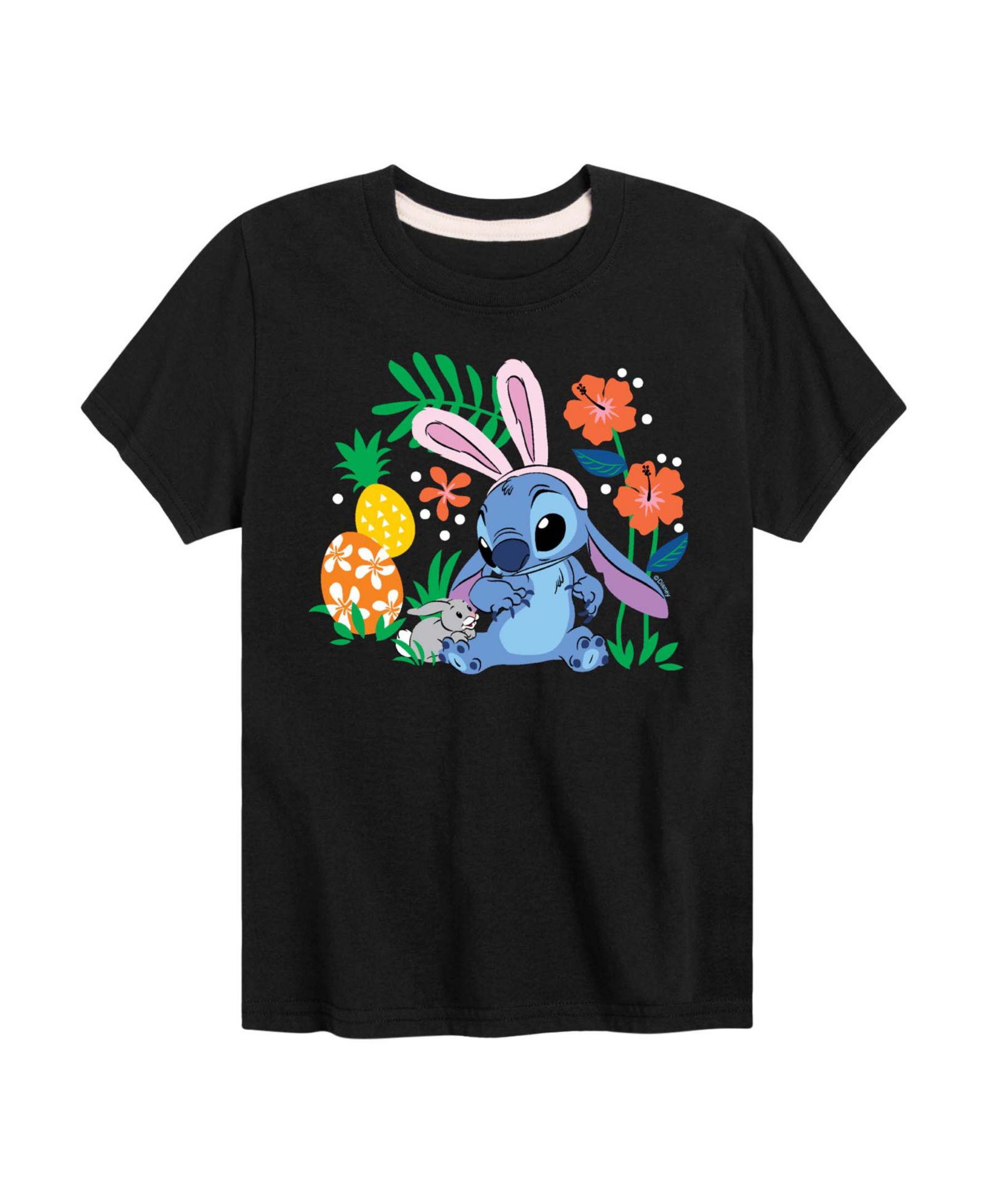 Lilo & Stitch Boys' 8-20 Bunny Flowers Short-Sleeve Graphic T-Shirt