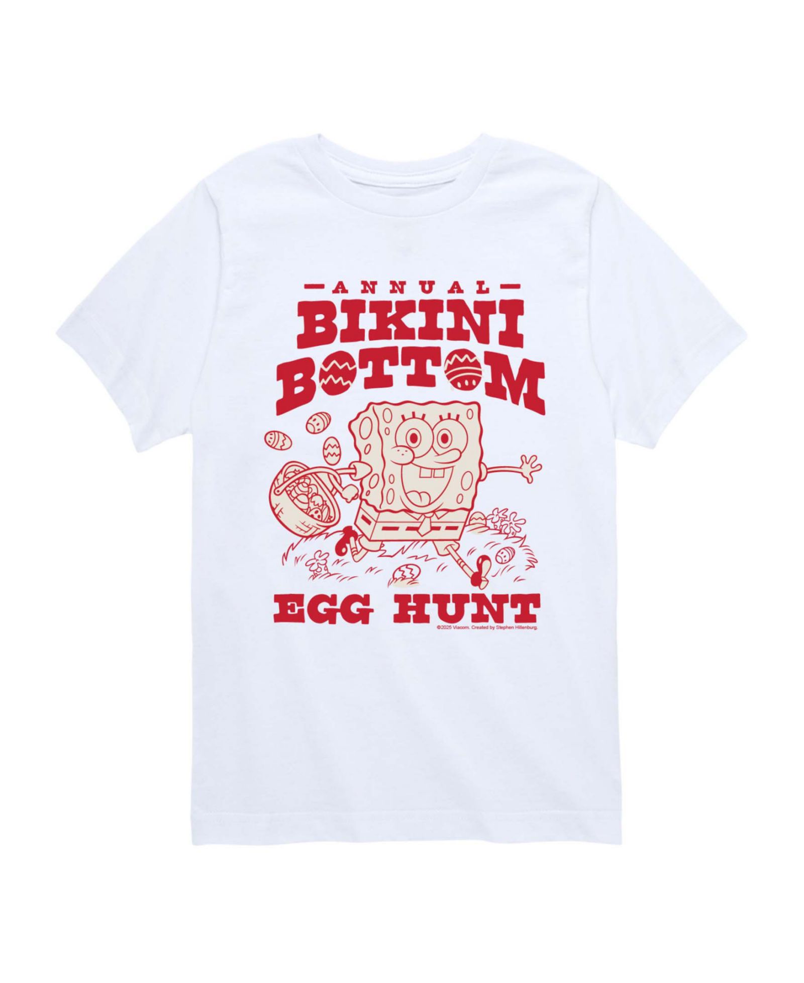 Детская футболка SpongeBob SquarePants Boys' 8-20 Bikini Egg Hunt с коротким рукавом