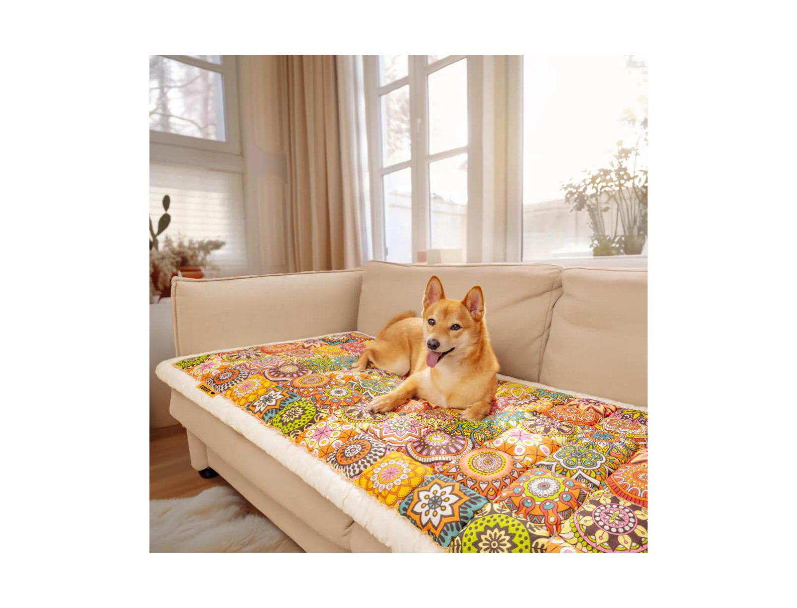 FunnyFuzzy Garden Chic Cotton Sofa Seat Pad, Bohemia