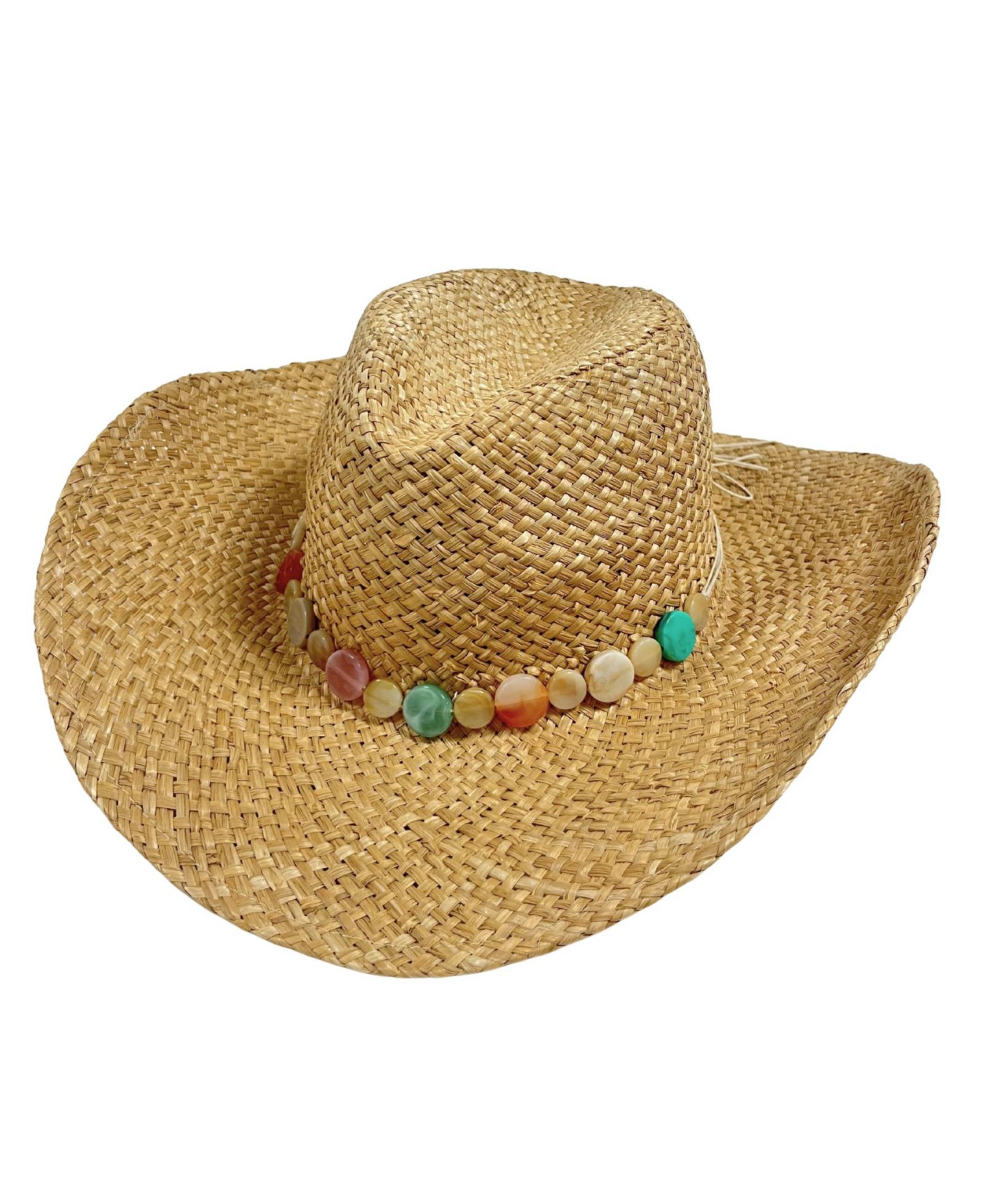 Marcus Adler Gem Stone Straw Cowboy Hat