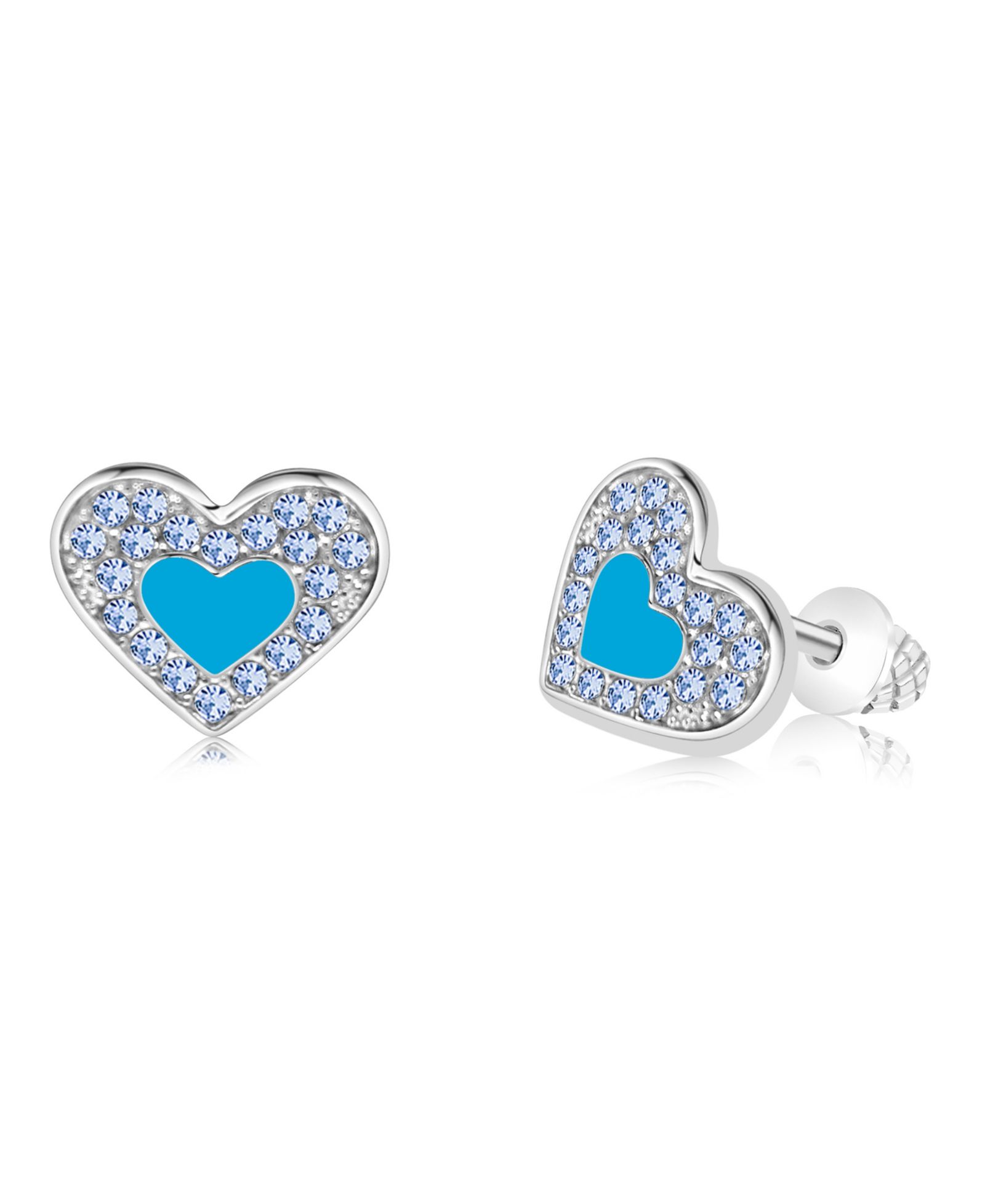 Серьги Chanteur Girls Heart Hypoallergenic с титановыми гвоздиками