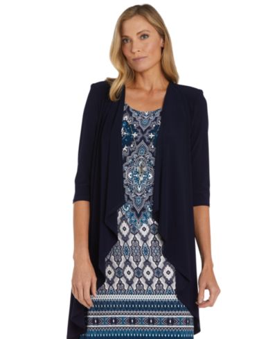 RM Richards Women's Crew Neck Dress & Jacket, 2-Piece Set