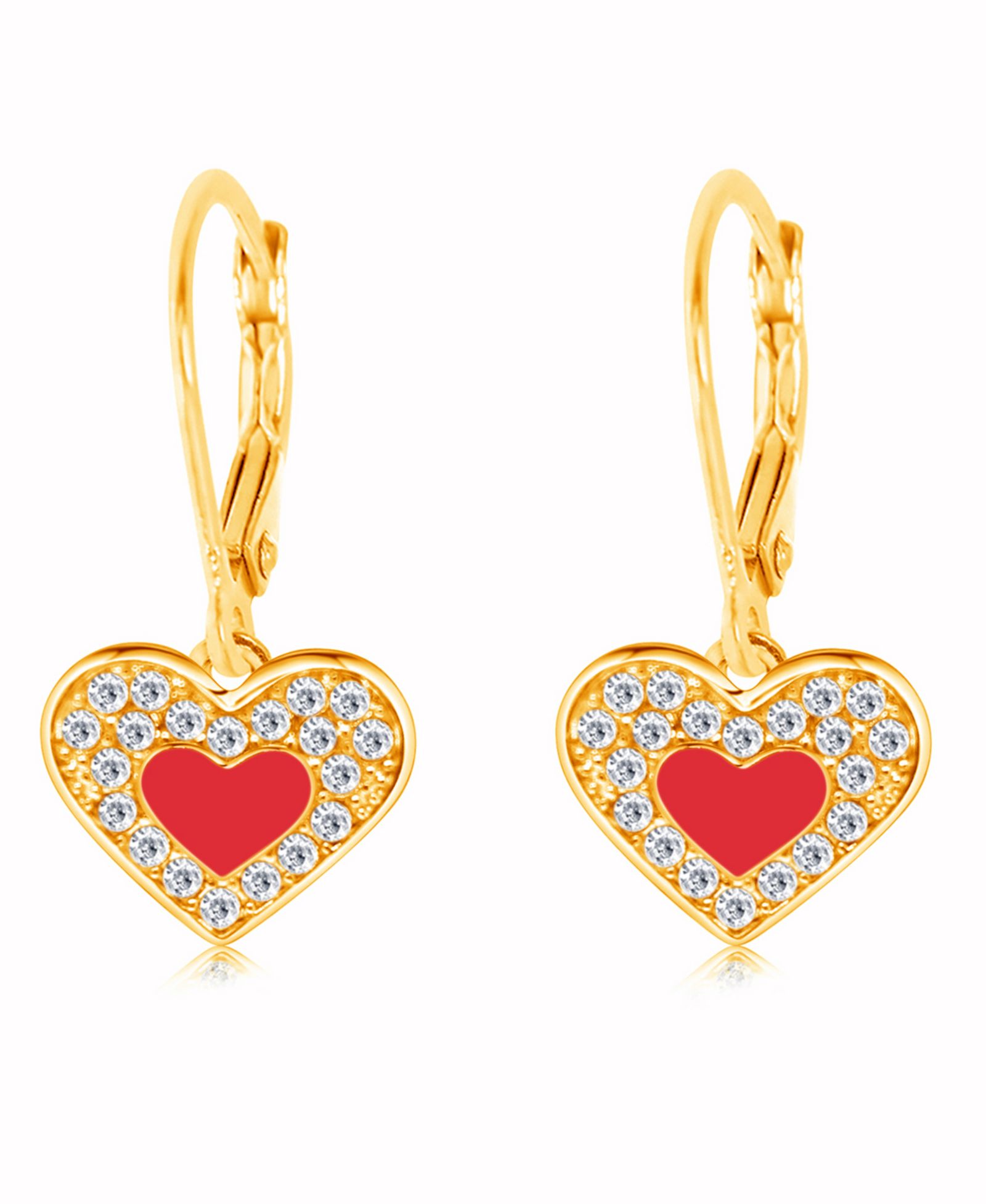 Детские гипоаллергенные серьги Chanteur с покрытием 18K Yellow Gold