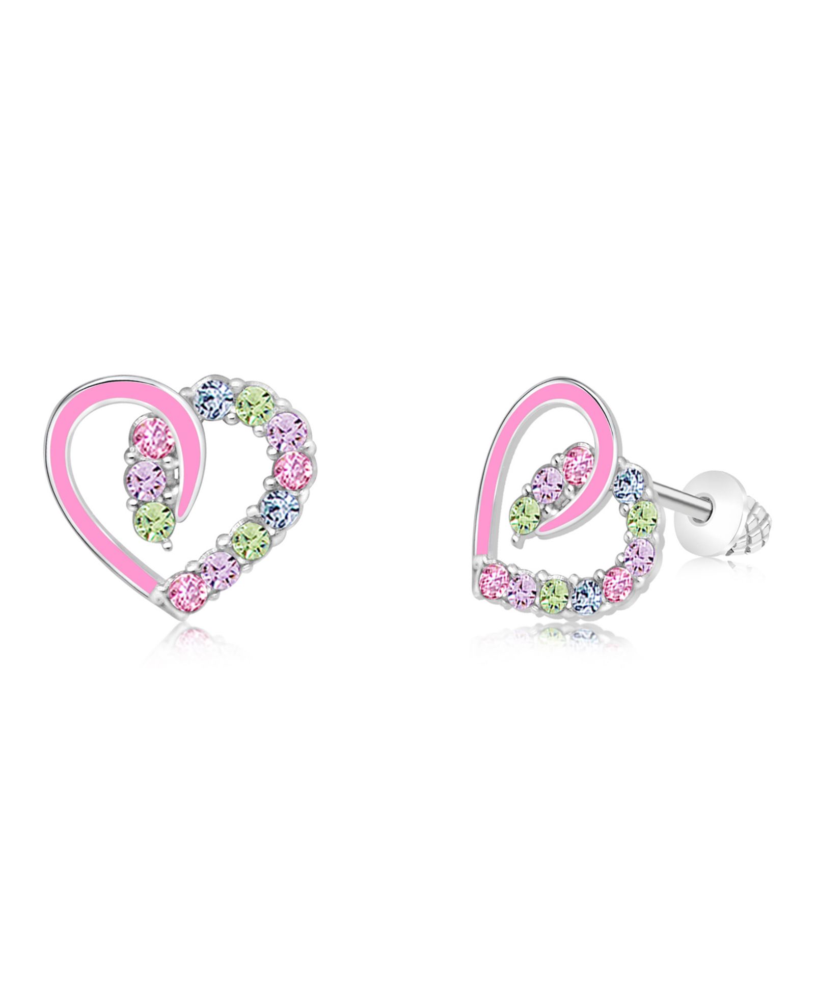 Chanteur Детский Heart Hypoallergenic Earrings with Surgical Titanium Screwbacks