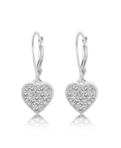 Детские гипоаллергенные серьги Chanteur с сердечком и застежкой Sterling Silver