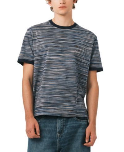 Buffalo David Bitton Men's Horizontal Stripe Pattern T-Shirt