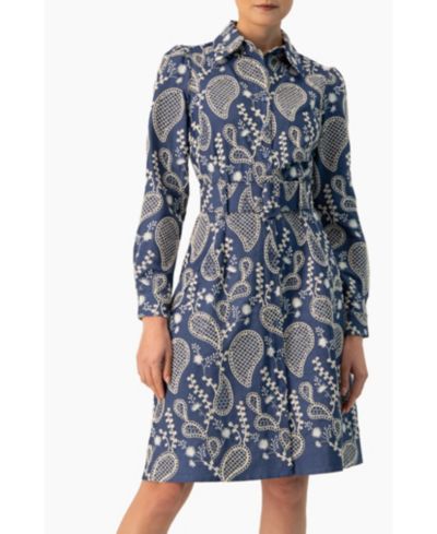 Ivonne Женское платье A-Line Long Sleeve с цветочной вышивкой
