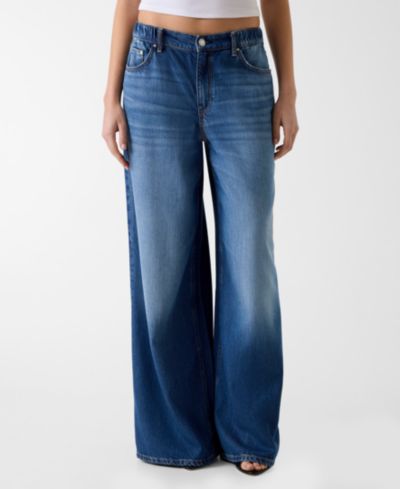 GUESS Women's Loose Wide-Leg Jeans