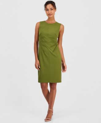 Женское платье Anne Klein Pleat-Waist Scuba Crepe Sheath
