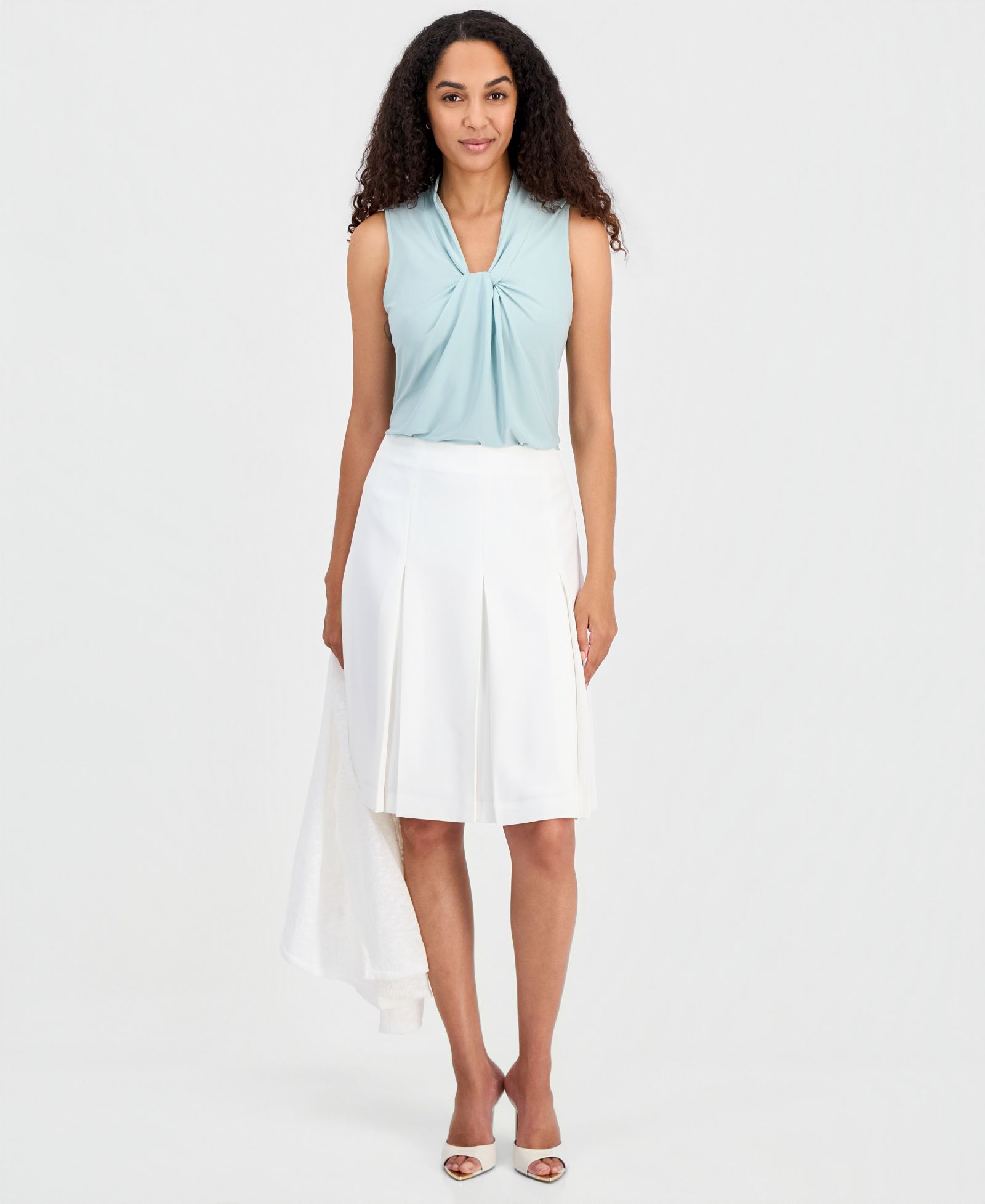 Kasper Women's Box Pleat Skirt