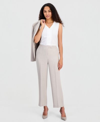 Kasper Women's High-Rise Extended-Tab Stretch Pants, Regular & Petite
