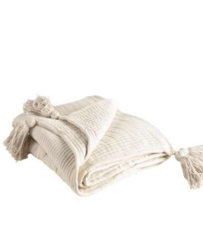 Rizzy Home Dora Cotton Throw, 50" x 60"