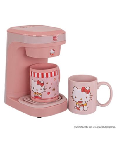 Набор кофеварка Uncanny Brands Hello Kitty с 2 кружками