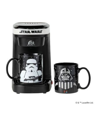 Uncanny Brands Star Wars Darth Vader and Stormtrooper Single Cup Coffee Maker Gift Set with 2 Mugs - Kitchen Appliance