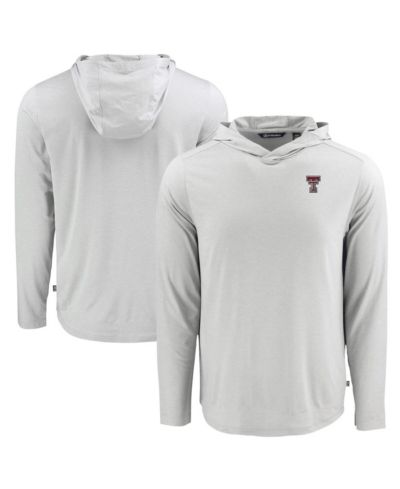 Cutter & Buck Men's Gray Texas Tech Red Raiders Coastline Epic Comfort Eco Long Sleeve Hoodie