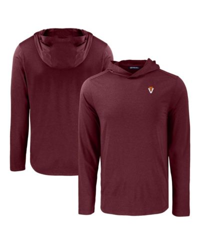 Мужское худи Cutter & Buck Maroon Virginia Tech Hookies Coastline Epic Comfort Eco Long Sleeve