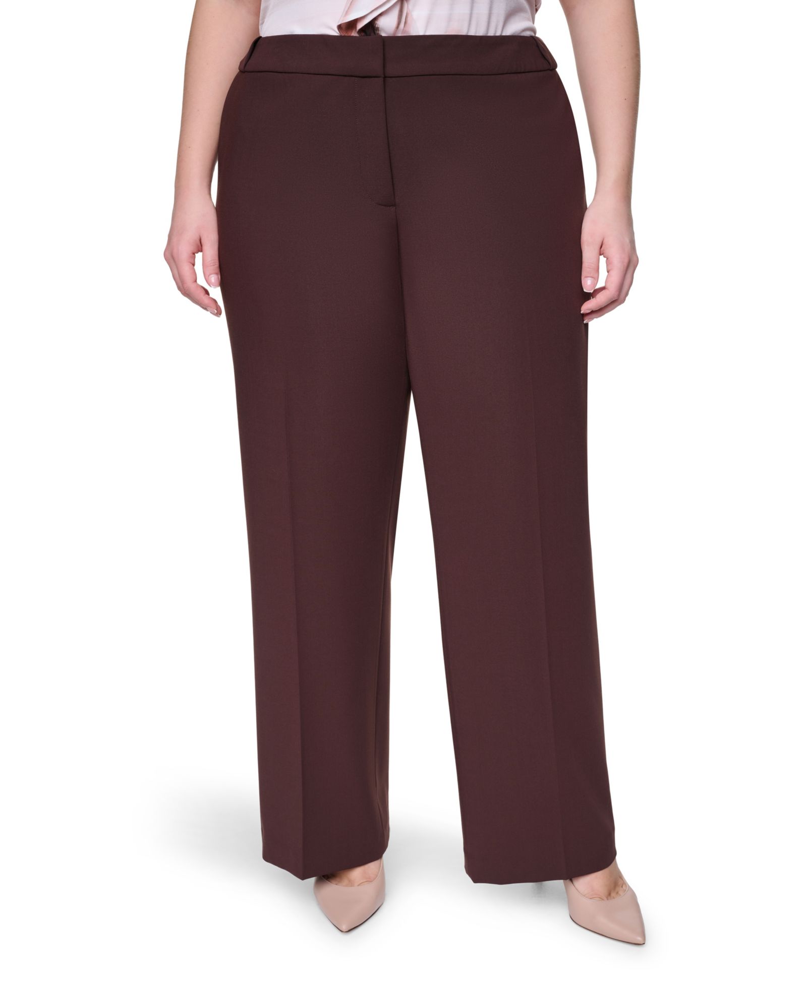 Calvin Klein Plus Size Mid-Rise Highline Ankle Pants