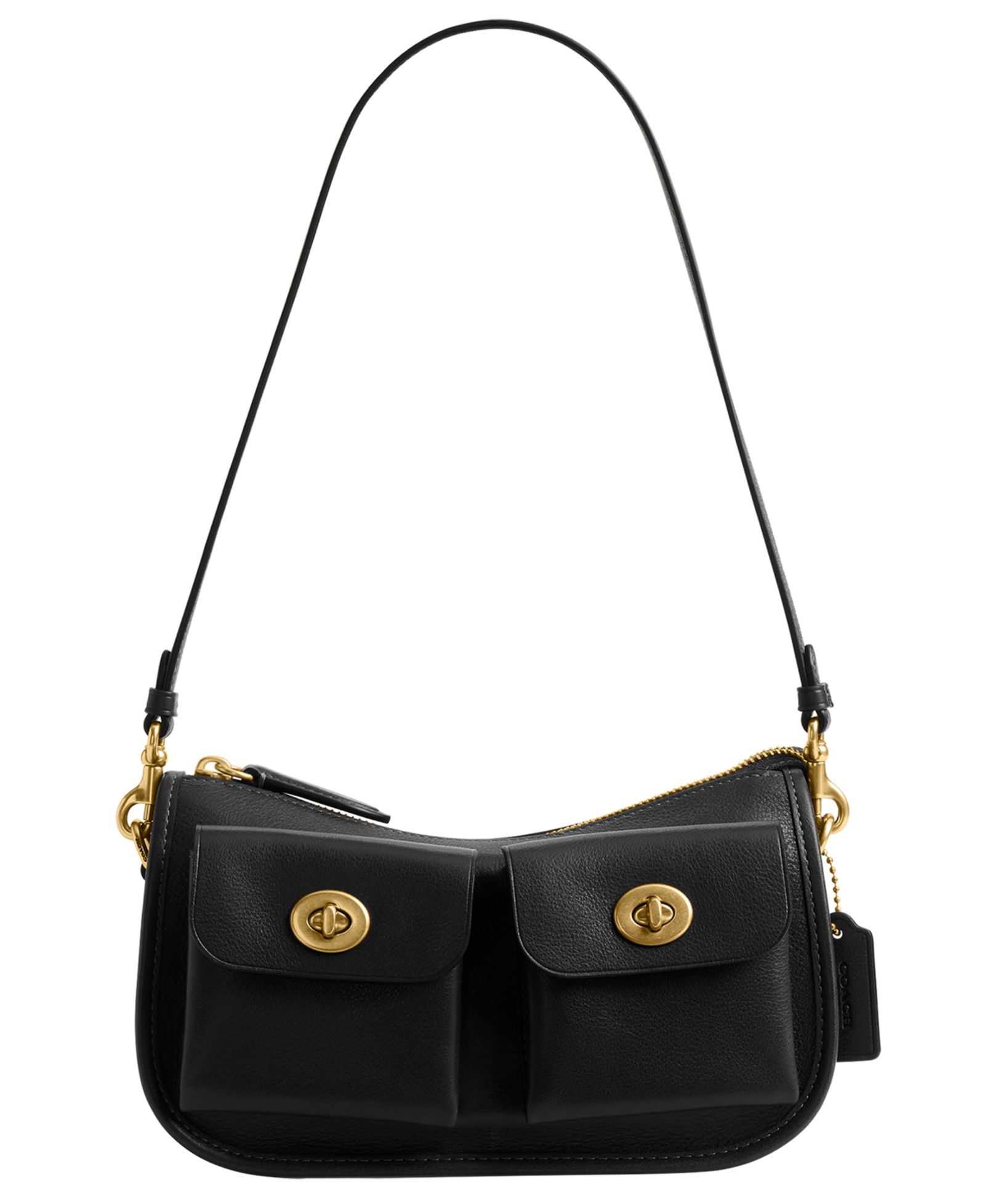 COACH Waverly Small Leather Twin Turnlock Shoulder Bag