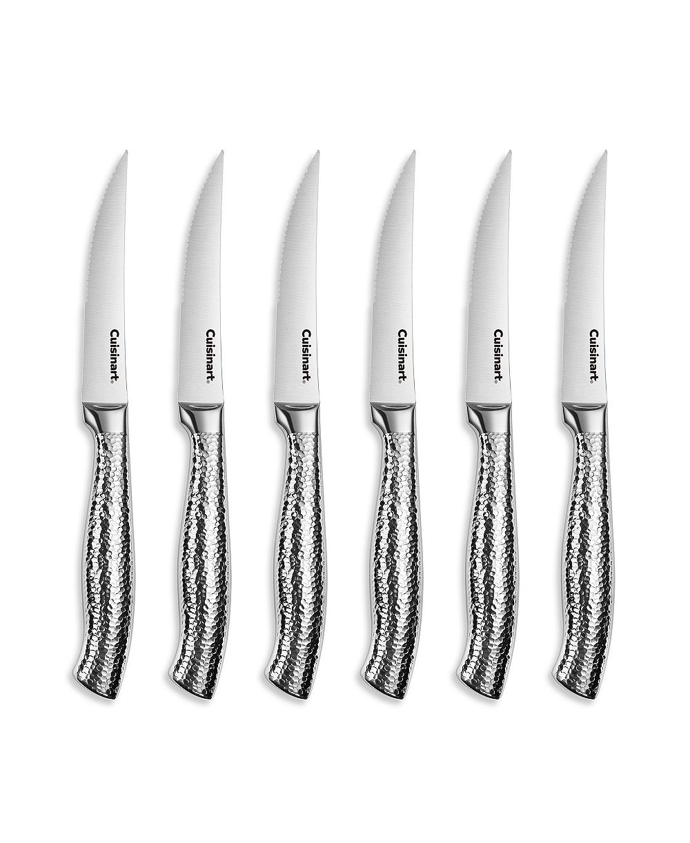 Cuisinart 6-Piece Stainless-Steel Soft Hammer Steak Knife Set
